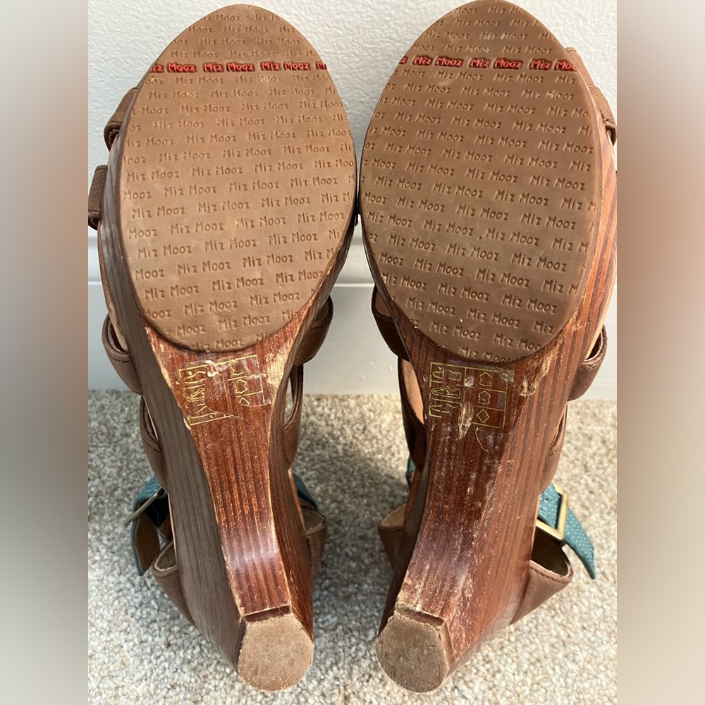 Miz Mooz Petra Retro Mary Jane leather platform sandals stylish feminine 7.5 - Picture 7 of 11